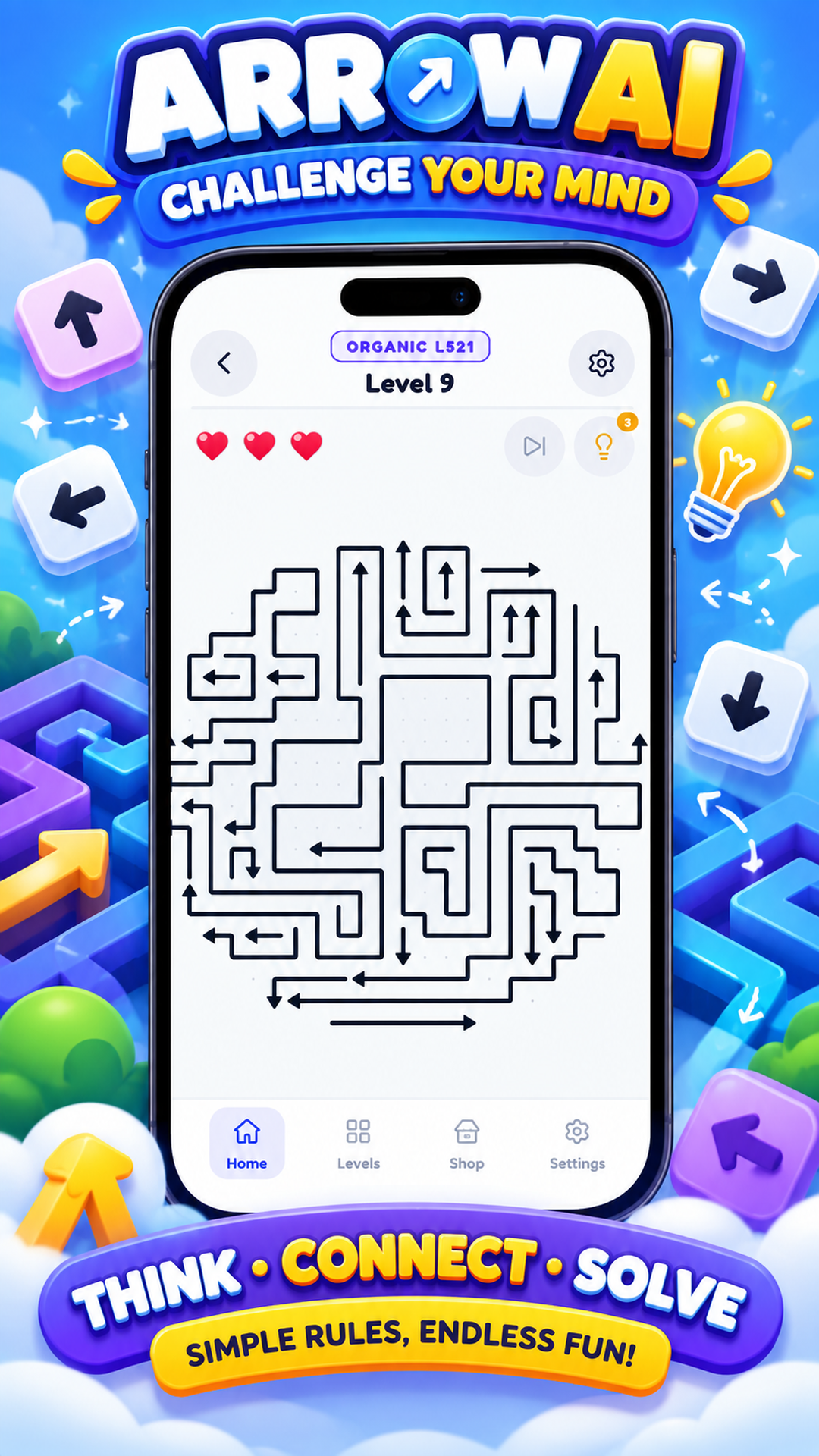 Arrow Ai Level 9 Advanced Mind Grid - Play Console Screenshot